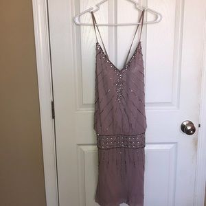 Gorgeous beaded Sue Wong silk dress